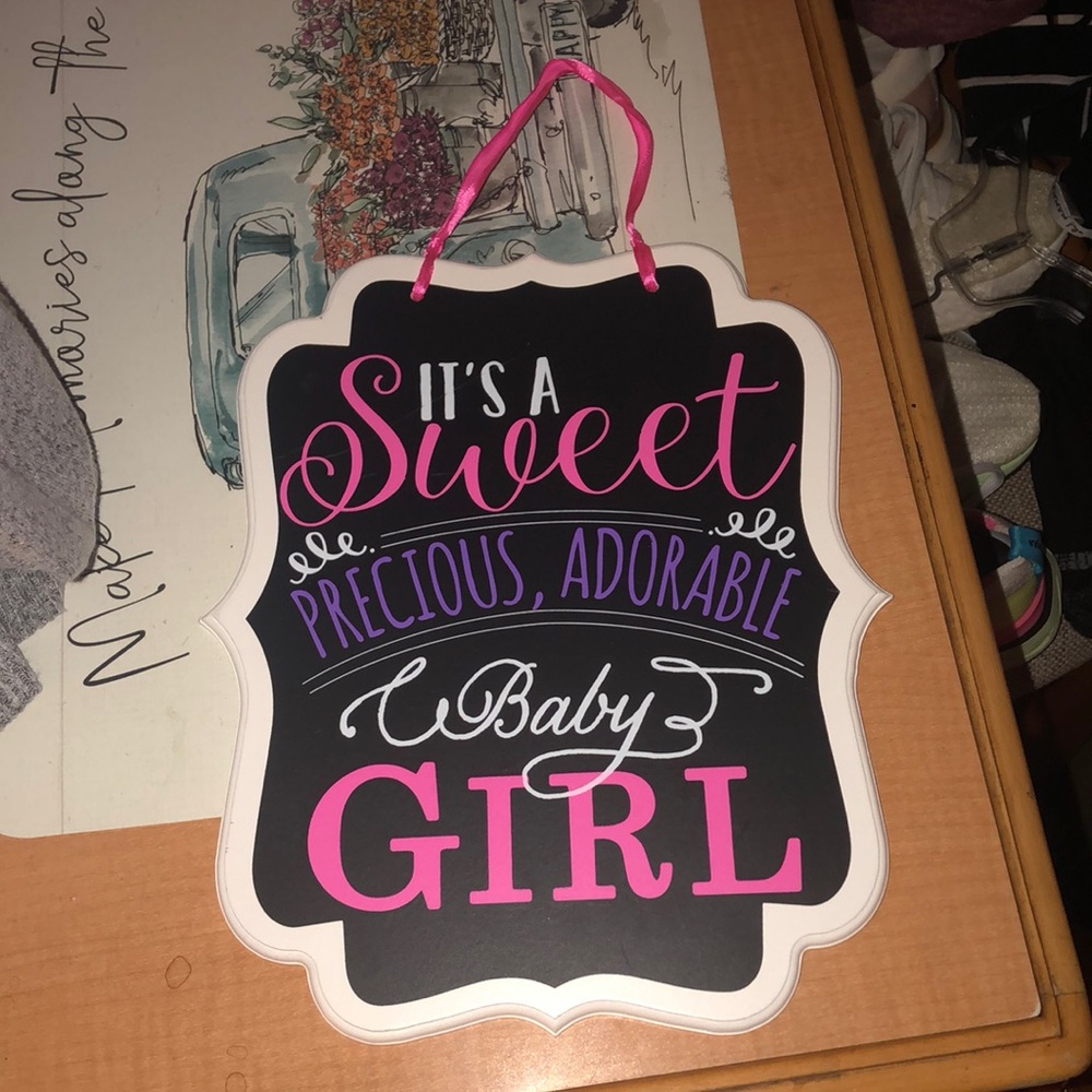 Baby Girl Decorations Plaque